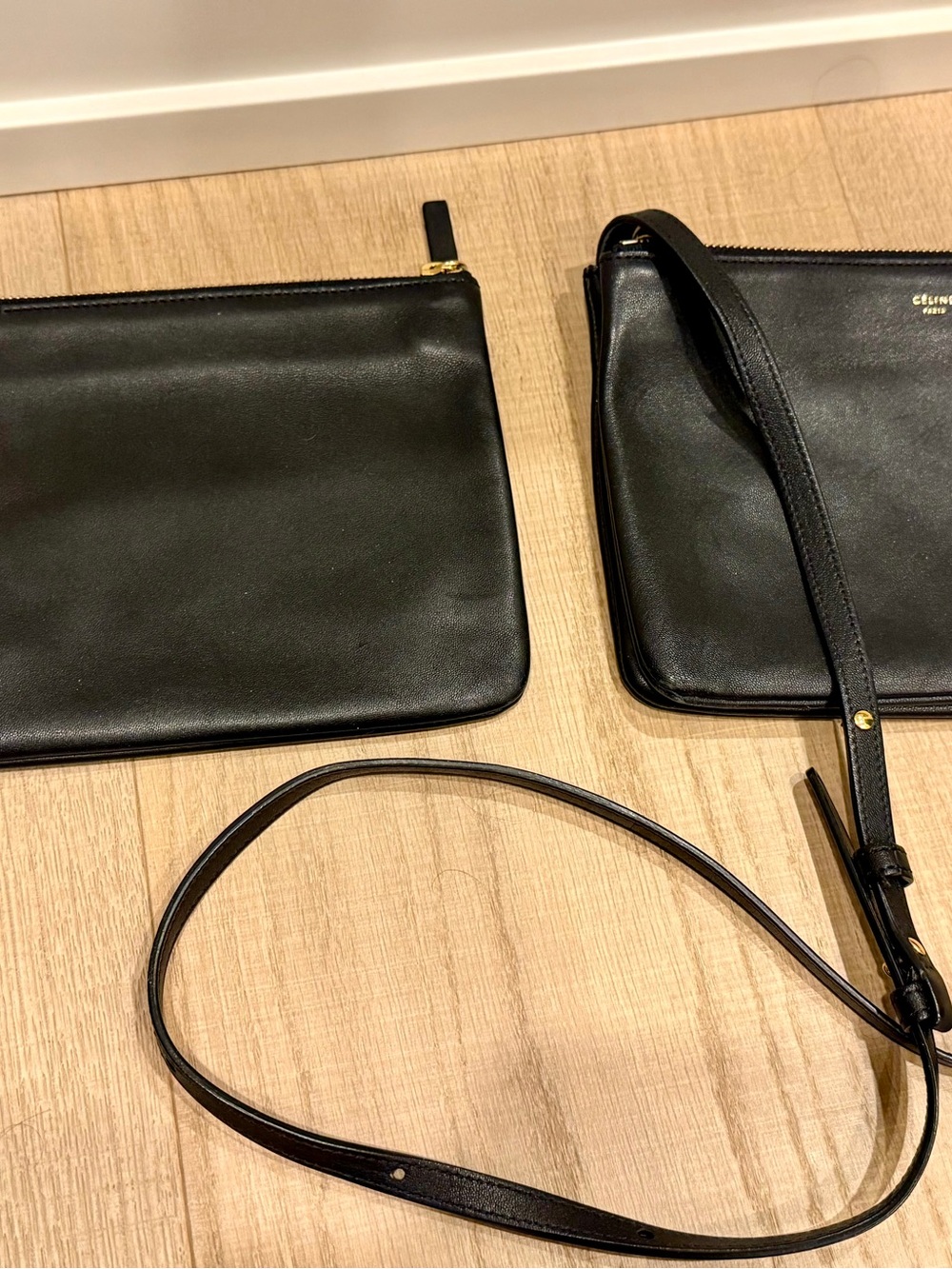 Celine Black Leather Small Trio Crossbody Bag - Picture 9 of 13